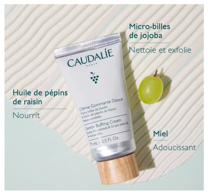 Caudalie Vinoclean كريم تقشير لطيف للبشرة الحساسة 75ml