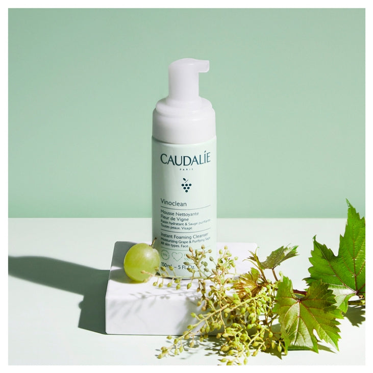 Caudalie Vinoclean Instant Cleansing Foam Face 150ml x2 (5.07fl oz x2)
