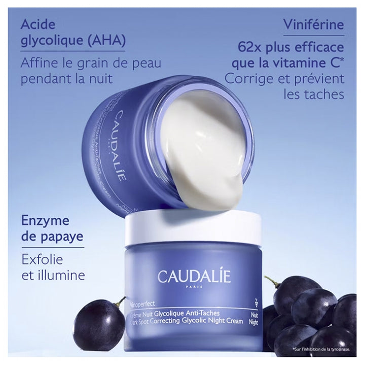 Caudalie Vinoperfect Creme noturno glicólico para manchas escuras 50ml