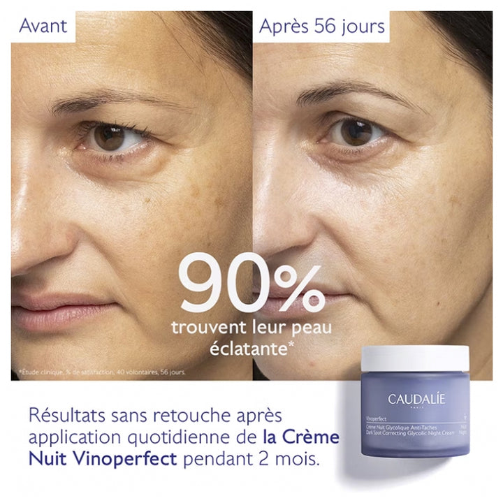 Caudalie Vinoperfect Creme noturno glicólico para manchas escuras 50ml