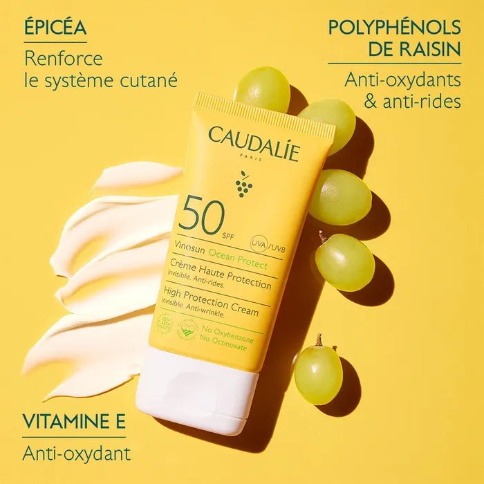 Caudalie Vinosun Protect High Protection Cream SPF50 50ml (1.69fl oz) - FrenchBeautyHub