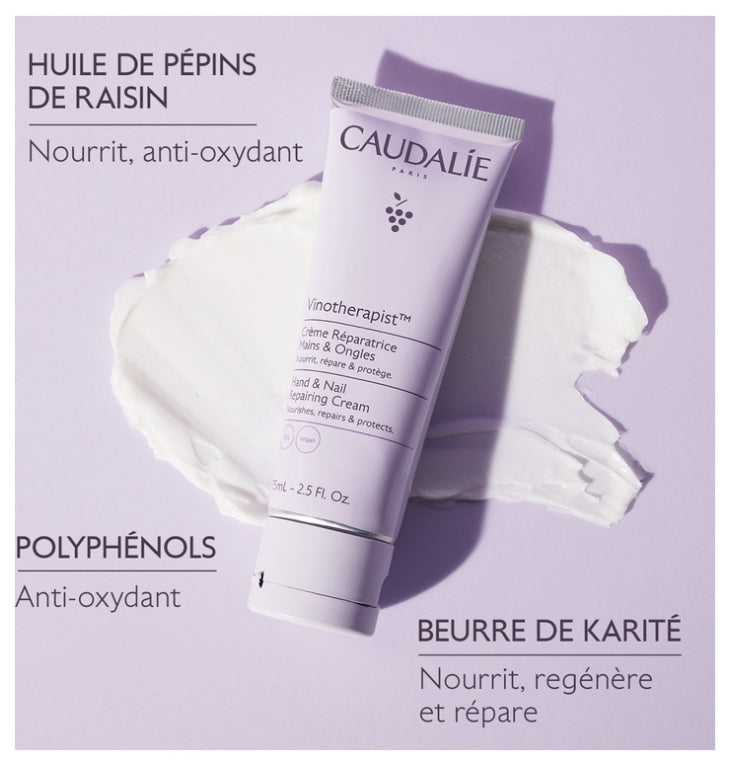 Caudalie Vinotherapist Repairing Hand and Nail Cream 75ml (2.53fl oz)