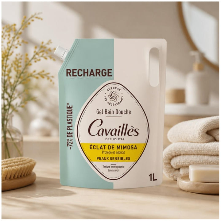 Cavaillès Surgras Pro-Regenerating Eco-Refill Shower Gel Eclat de Mimosa 1L
