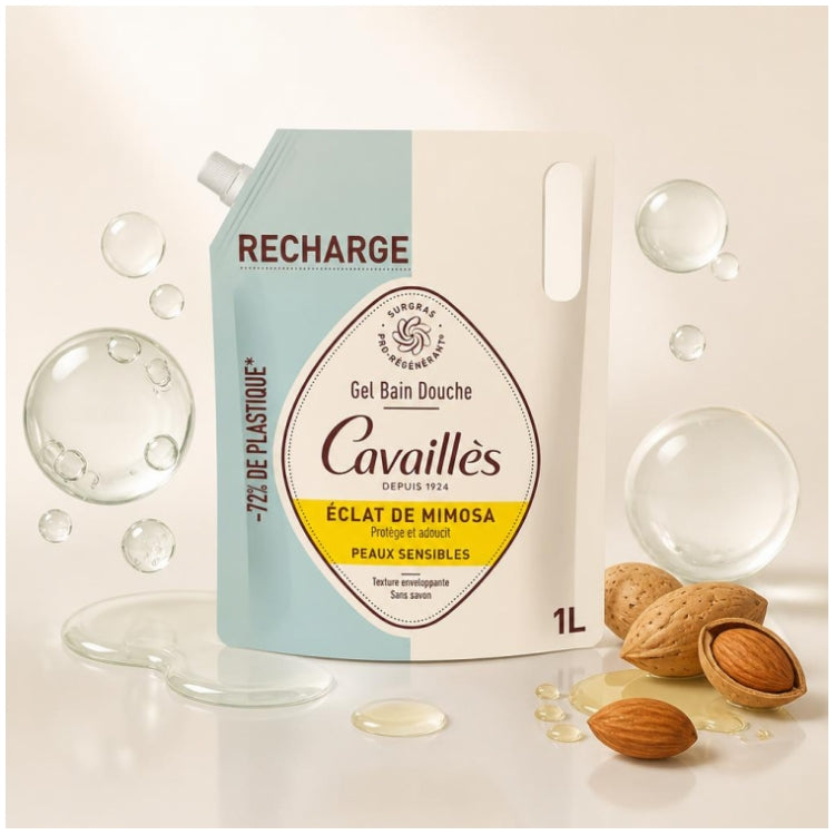 Cavaillès Surgras Pro-Regenerating Eco-Refill Shower Gel Eclat de Mimosa 1L
