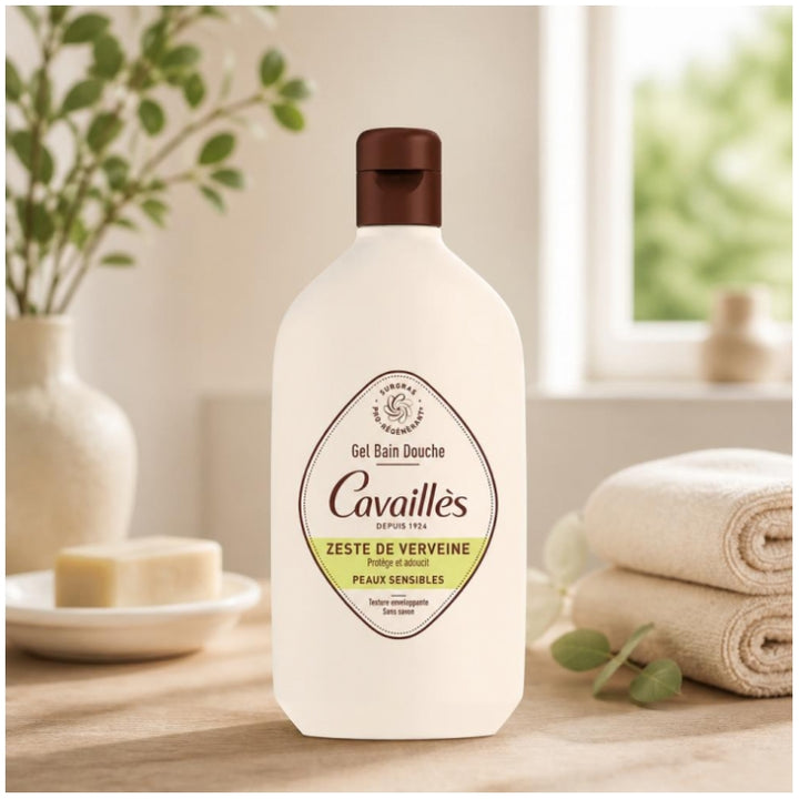 Cavaillès Surgras Gel Bain et Douche Pro-Régénérant Verveine Zestée 400ml