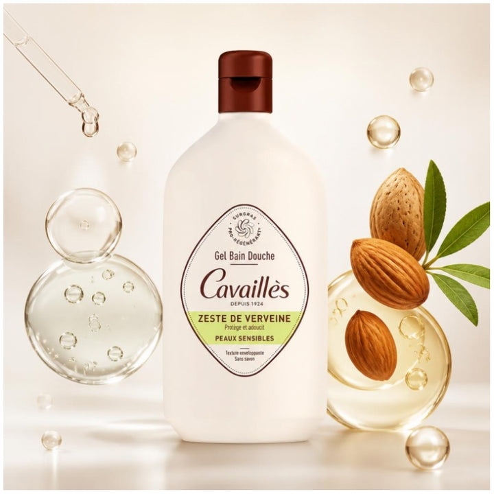 Cavaillès Surgras Gel Bain et Douche Pro-Régénérant Verveine Zestée 400ml