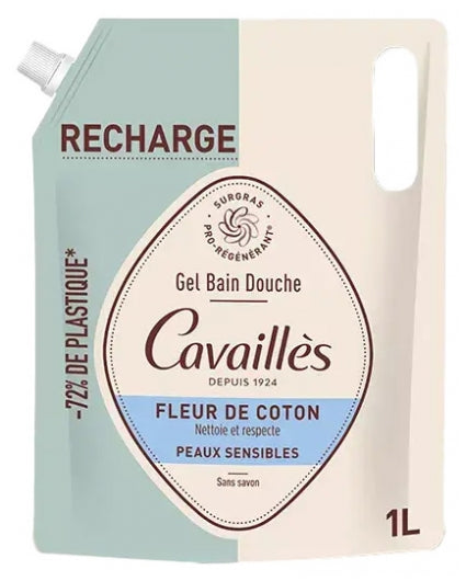 Rogé Cavaillès Refill Bath & Shower Gel Cotton Flower Sensitive Skin
