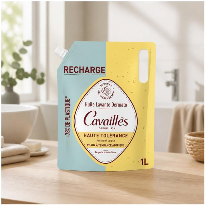 Cavaillès Surgras Huile Lavante Riche Pro-Régénérante Peau Très Sèche 1L