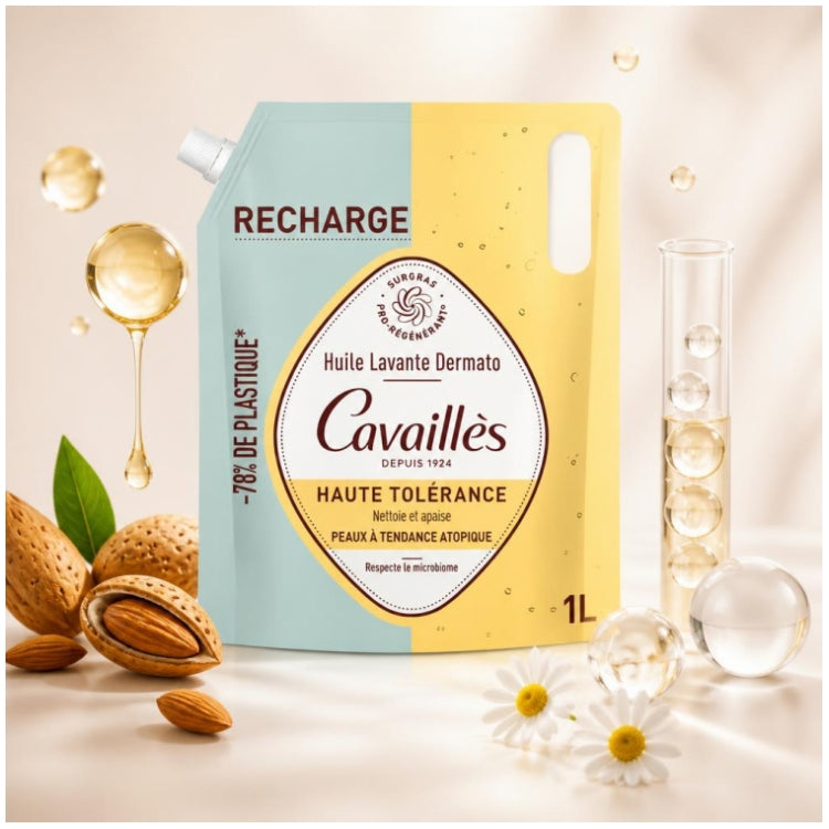 Cavaillès Surgras Huile Lavante Riche Pro-Régénérante Peau Très Sèche 1L