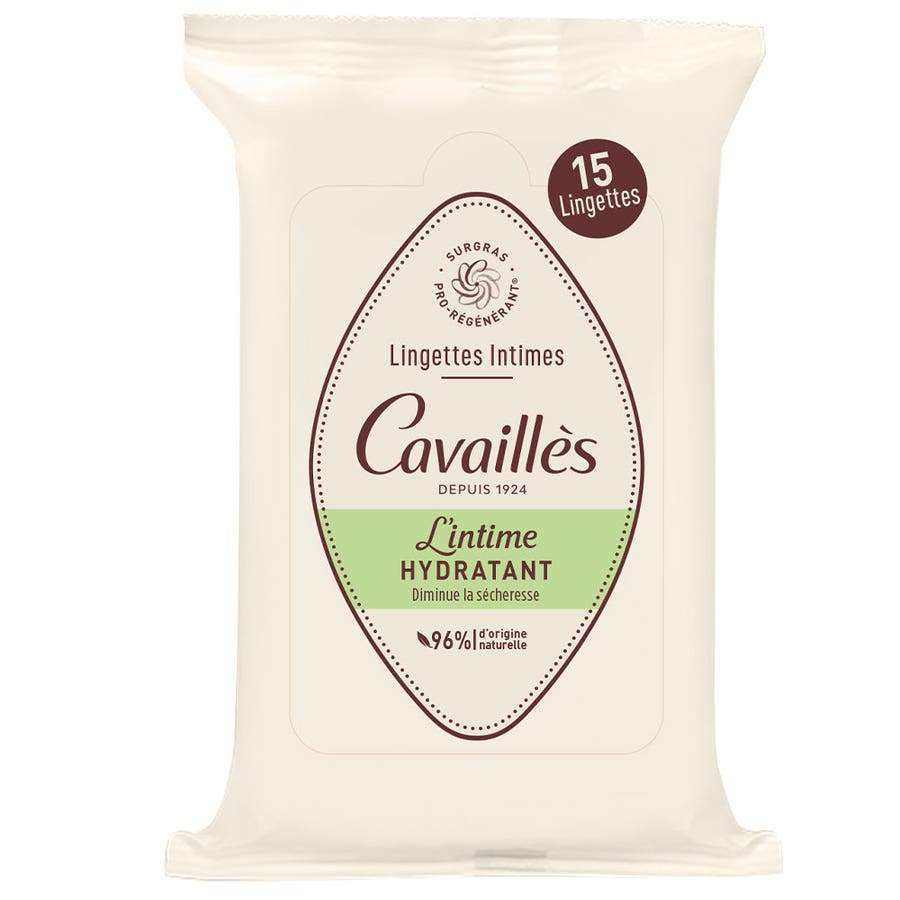 Cavaillès Intimate Dryness Hydrating Wipes Olivier Nourrissant x15 - FrenchBeautyHub