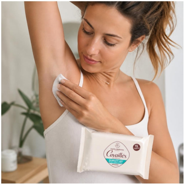 Rogé Cavaillès Dermato 48H Deodorant Wipes x15 - 15 Wipes