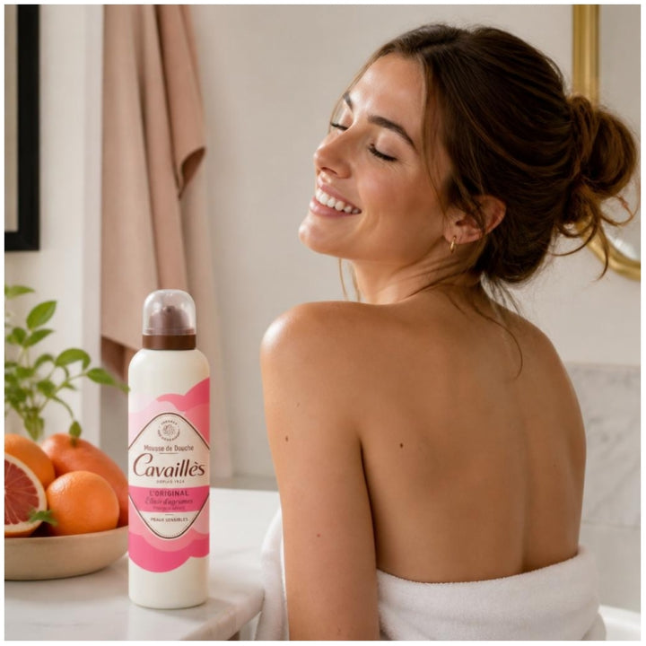 Cavaillès Surgras رغوة استحمام معززة للتجدد Citrus Elixir 200ml