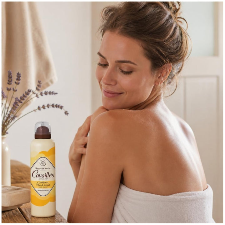 Cavaillès Surgras Espuma de banho regeneradora com flor de lavanda 200ml