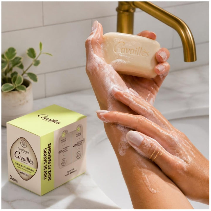 Cavaillès Surgras Pro-Regenerating Verbena Zest Soaps 3x200g (7.05oz)