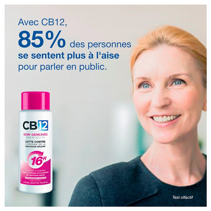 Cb12 Sensitive Colutorio para encías con sabor a menta fresca y protección de 12 horas 500 ml