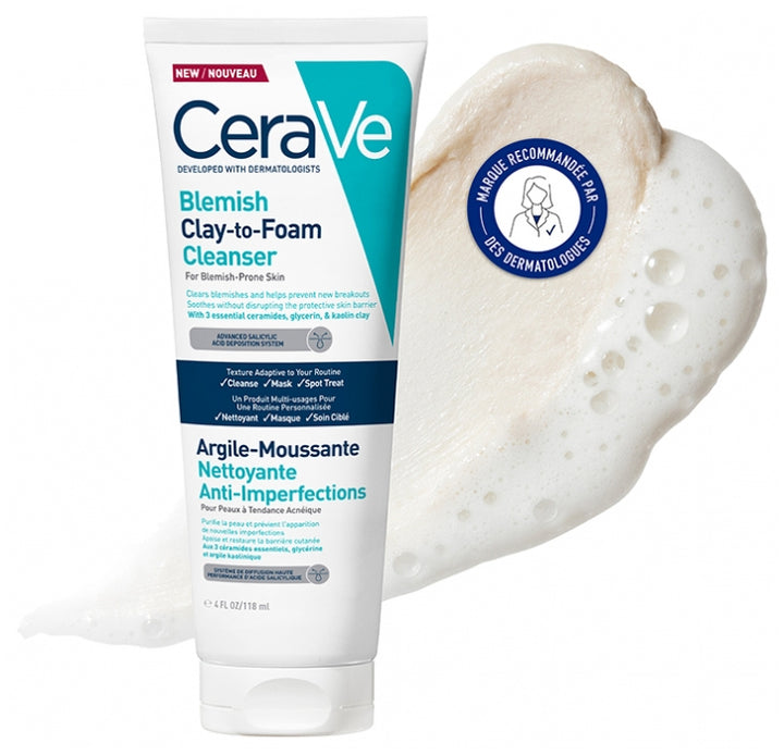 Cerave Clay-Foaming Anti-Imperfection Cleanser 118ml (3.99 fl oz)