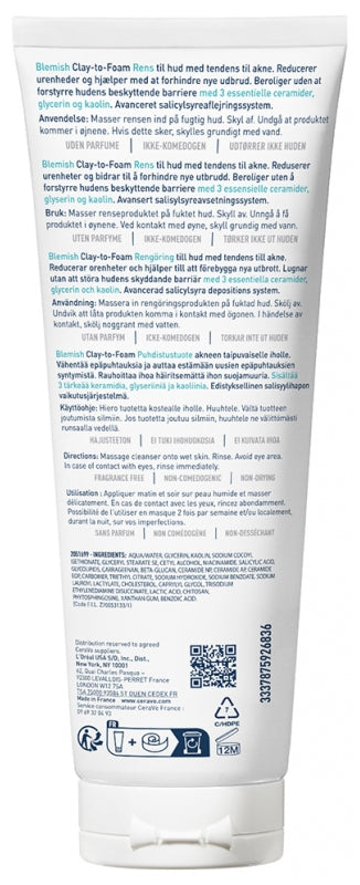 Cerave Clay-Foaming Anti-Imperfection Cleanser 118ml (3.99 fl oz)