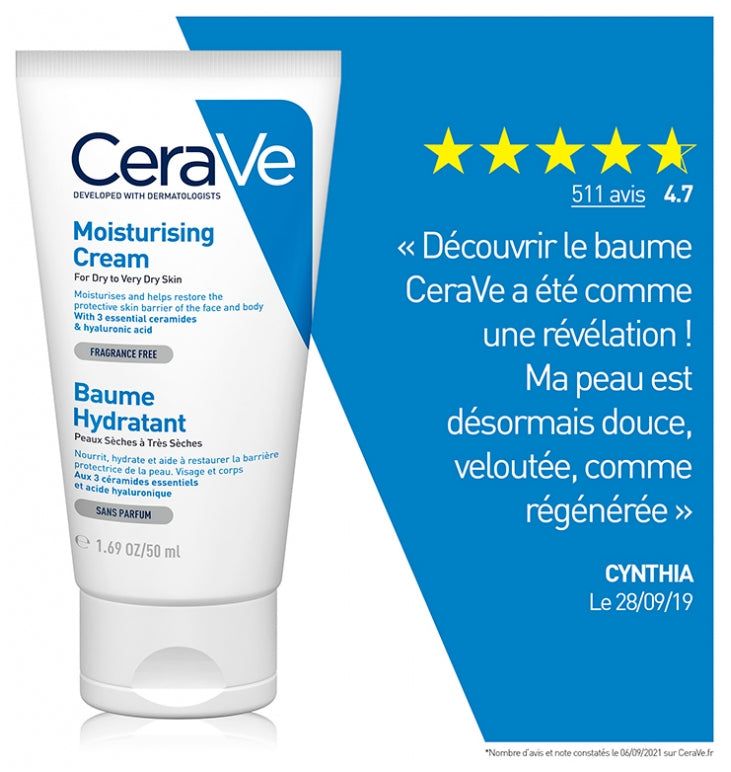 Cerave Body Moisturising Cream Dry To Very Dry Skins 50ml (1.69fl oz)