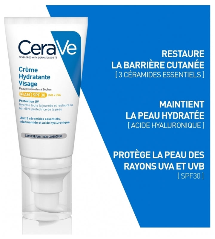 Cerave Face Hidratante SPF30 para piel normal a seca 52ml