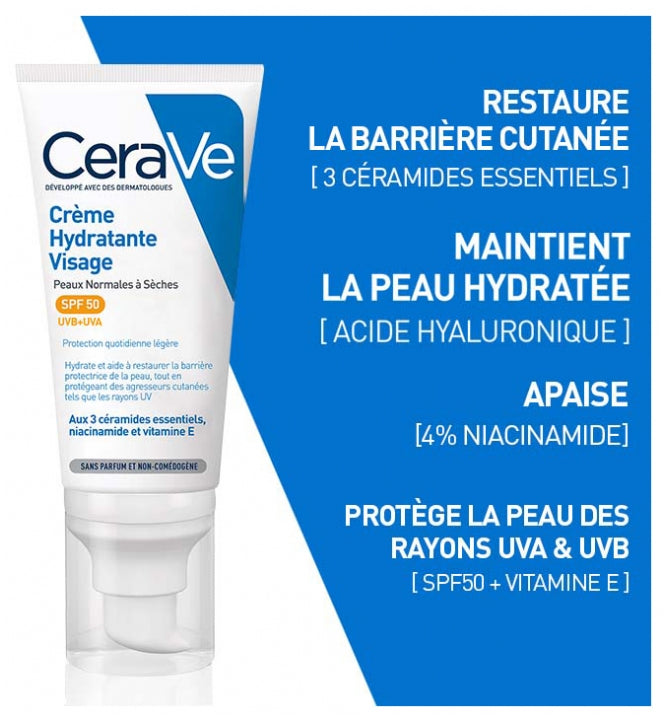 CeraVe Facial Moisturizing Lotion Fragrance-Free SPF50 52ml (1.75floz)