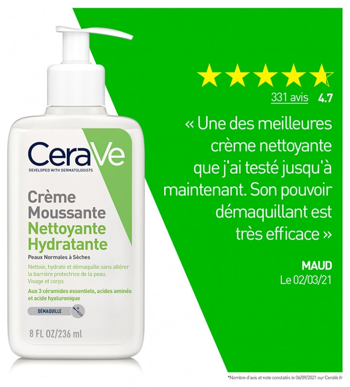 CeraVe Hydrating Foaming Facial Cleanser for Normal to Dry Skin