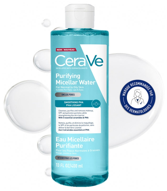 Cerave Purifying PHA Micellar Water for normal to oily skin 400 ml (13.53fl oz)