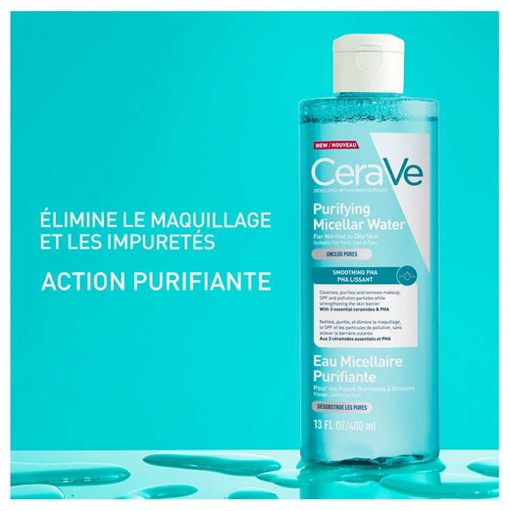 Cerave Purifying PHA Micellar Water for normal to oily skin 400 ml (13.53fl oz)