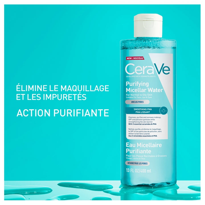 Cerave Purifying PHA Micellar Water for normal to oily skin 400 ml (13.53fl oz)