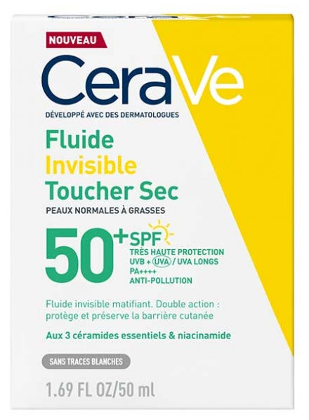 Cerave Invisible Touch Dry SPF50+ High Protection face 50ml (1.69 fl oz)