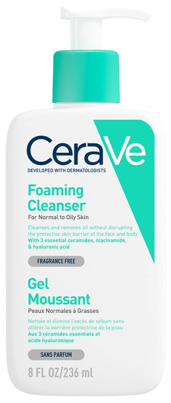 CeraVe Detergente Schiumogeno per Pelle da Normale a Grassa