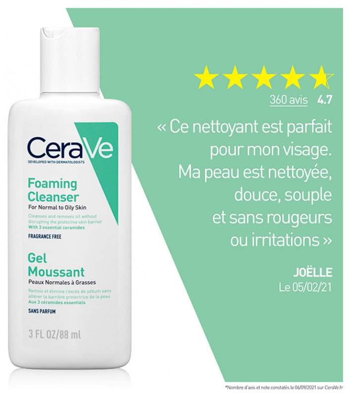 CeraVe Detergente Schiumogeno per Pelle da Normale a Grassa