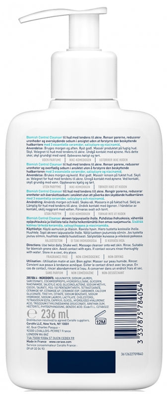 Cerave Face Anti-Blemish Foaming Gel Blemished & acne-prone skin 236ml (7.98fl oz)