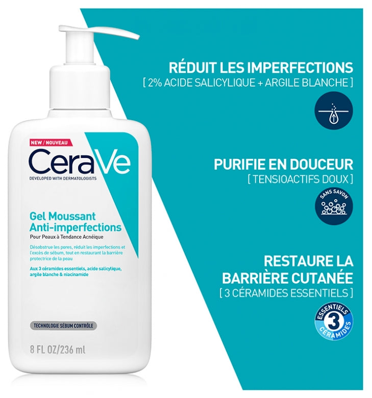 Cerave Face Anti-Blemish Foaming Gel Blemished & acne-prone skin 236ml (7.98fl oz)