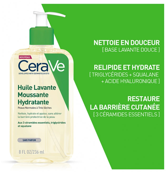 CeraVe Hydrating Foaming Cleansing Oil for Normal to Very Dry Skin 236ml (7.98fl oz)