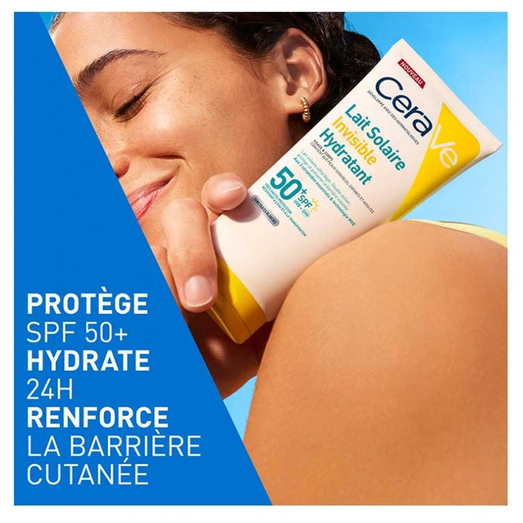 Cerave Invisible حليب واقٍ من الشمس مرطب عالي الحماية للوجه والجسم SPF50+ 75ml