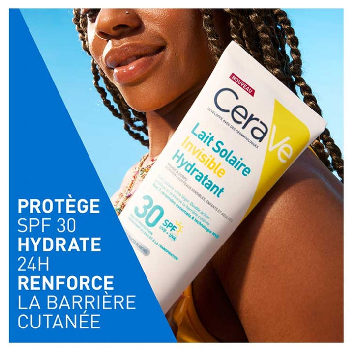 Cerave Invisible hydrating sun milk SPF 30 high protection face and body 75ml (2.54 fl oz)