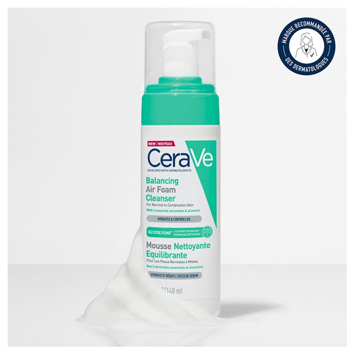 Cerave Face Mousse Nettoyante Équilibrante Peaux Normales à Mixtes 148ml