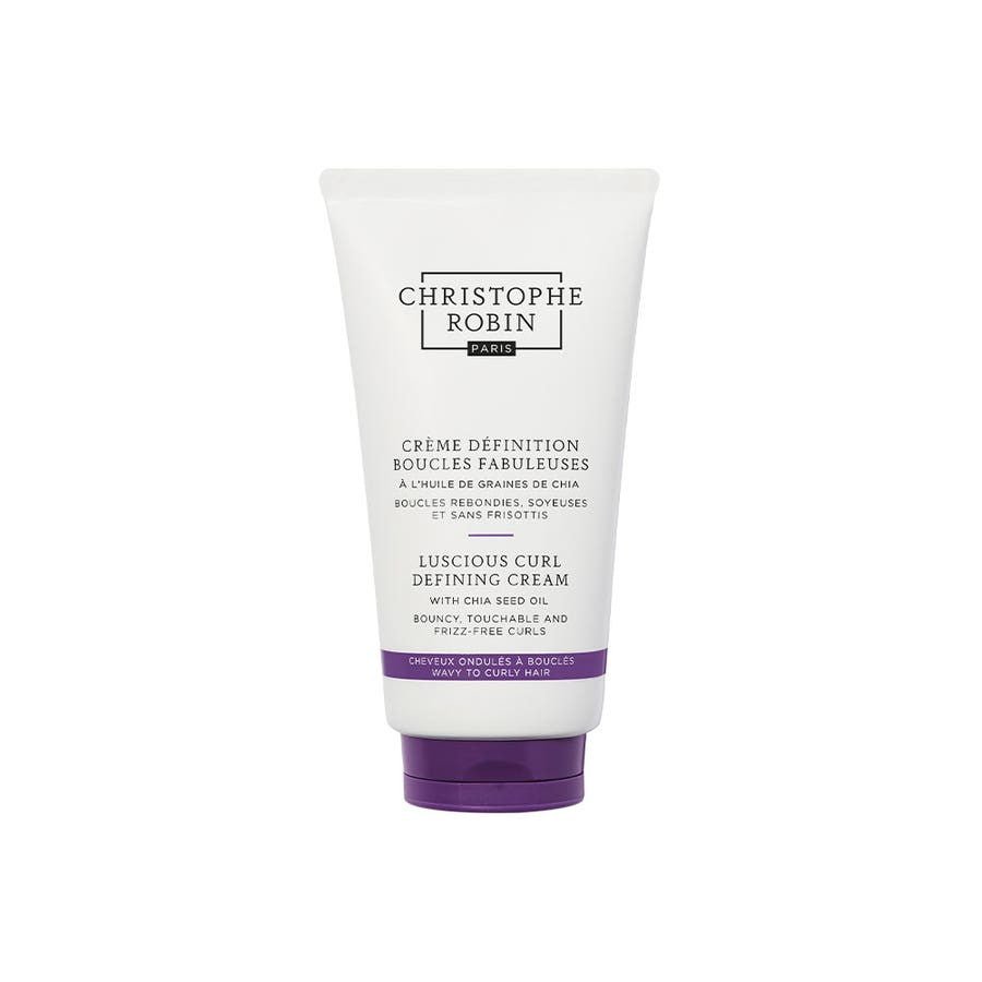 Christophe Robin Fabulous Curls Ritual Definition Cream with Chi Seed Oil Wavy to curly hair 250ml (8.45fl oz) - FrenchBeautyHub