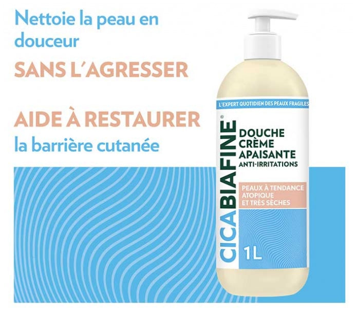 Cicabiafine Anti-Irritation Moisturizing Shower Cream 1L (33,81fl oz)