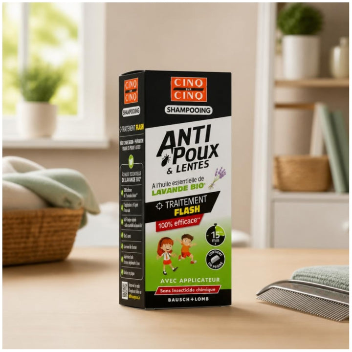 Cinq Sur Cinq Anti Lices Champú de lavanda orgánica + peine 100ml