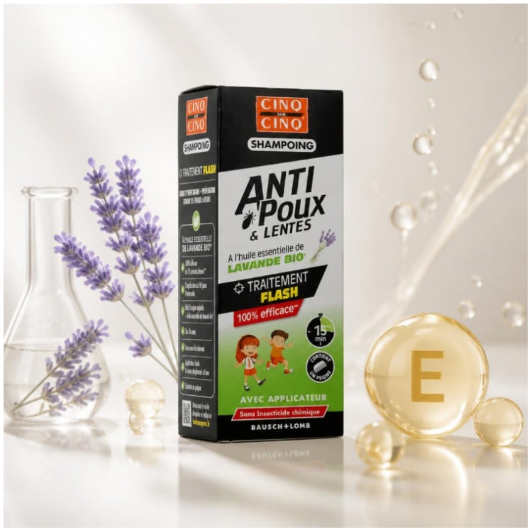 Cinq Sur Cinq Anti Lices Champú de lavanda orgánica + peine 100ml