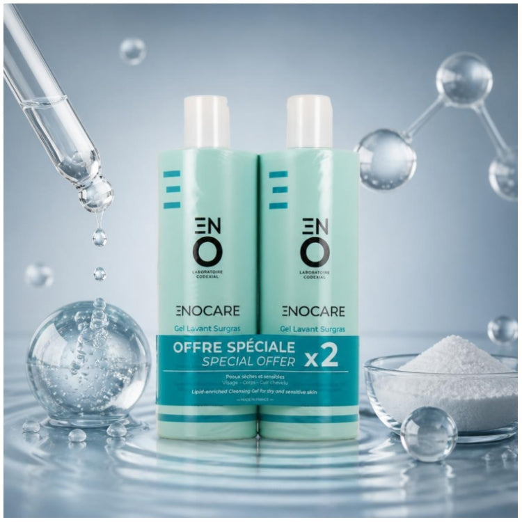ENO Laboratoire Codexial Enocare Gel nettoyant surgras 400ml x2