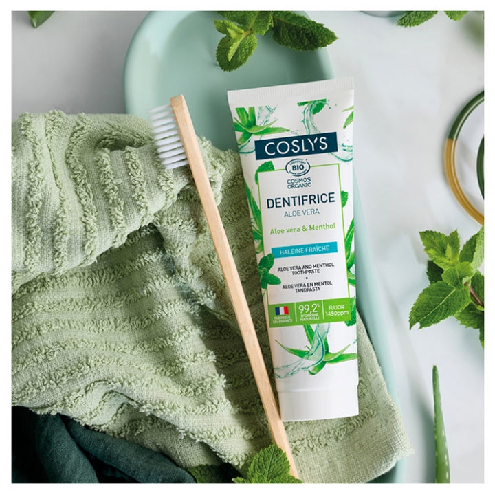 Coslys Oral Hygiene Aloe Vera Fluor Bio Toothpaste Fresh Breath 100g (3.53 oz)