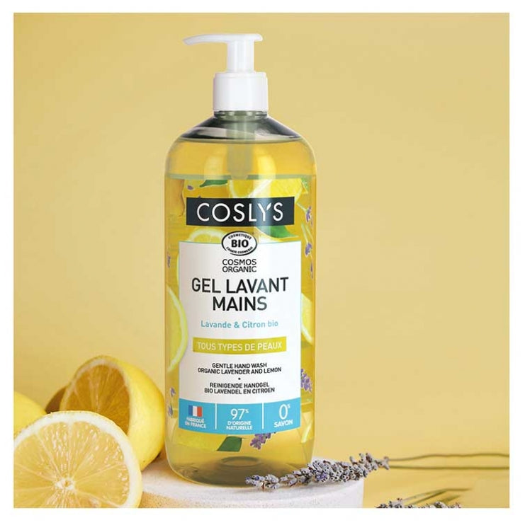 Coslys Organic hand wash Lavender and lemon 1L (33,81fl oz)