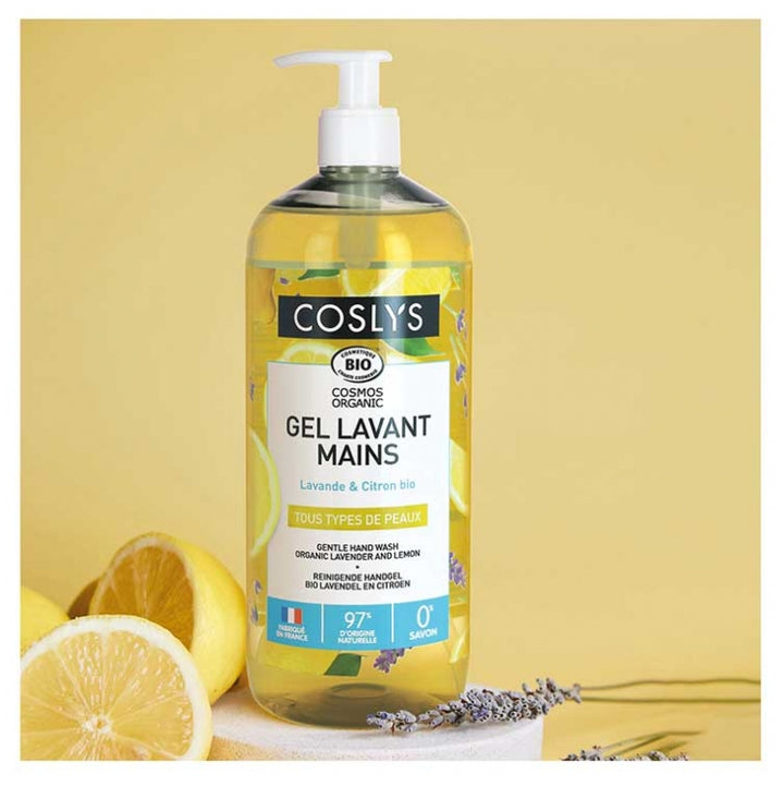 Coslys Organic hand wash Lavender and lemon 1L (33,81fl oz)