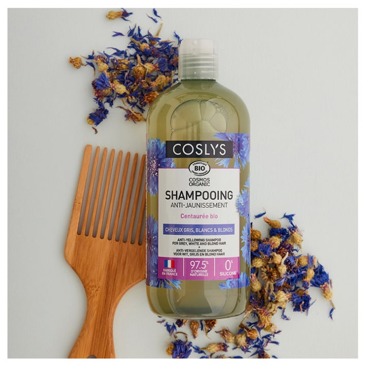 Coslys Organic anti-yellowing shampoo Grey and white hair 500ml (16.90fl oz)