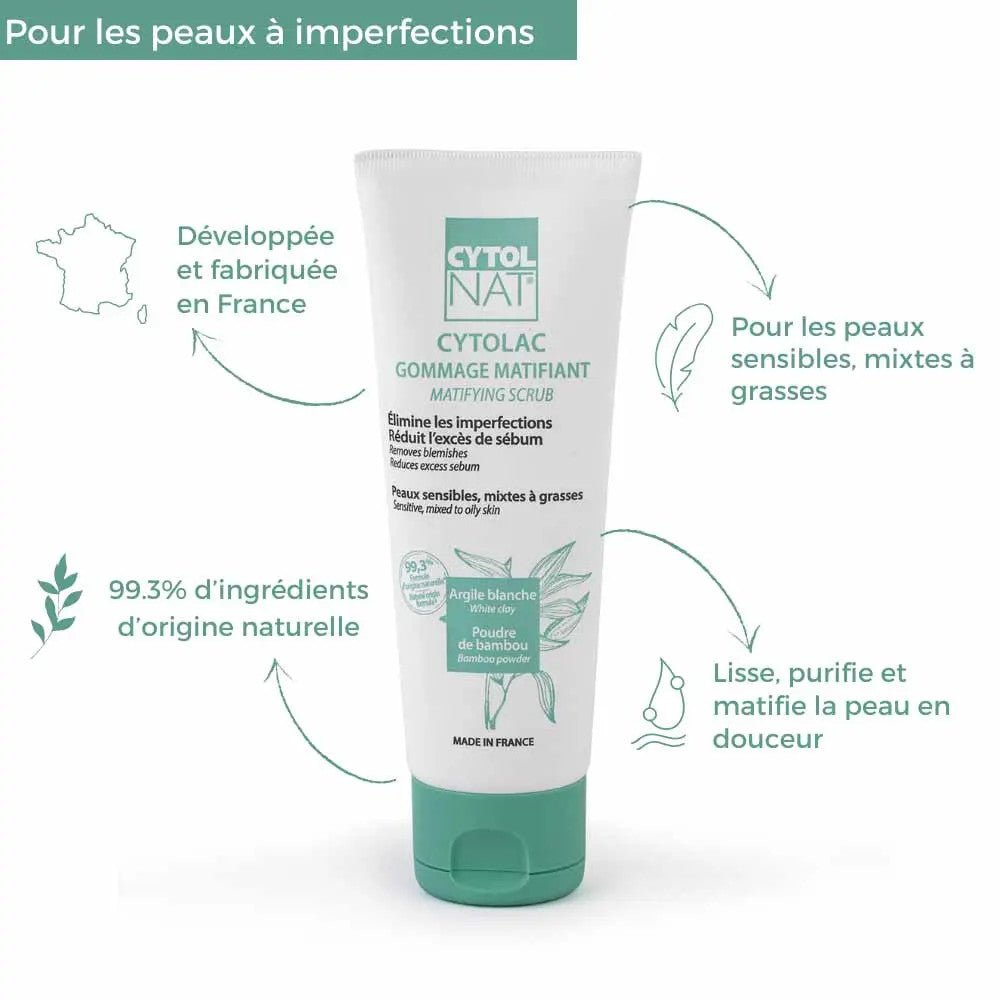 Cytolnat Mattifying Scrubs 75ml (2.53fl oz) - FrenchBeautyHub