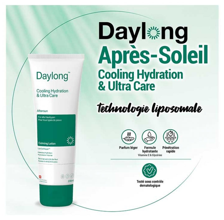 Galderma Daylong Loção pós-sol refrescante para hidratação e cuidado intensivo 236 ml