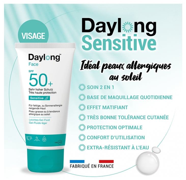 Galderma Daylong Sensitive Gel Face Fluid SPF50+ Oily Skin 50ml (1.69fl oz)