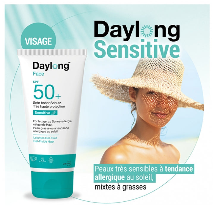 Galderma Daylong Sensitive Gel Face Fluid SPF50+ Oily Skin 50ml (1.69fl oz)